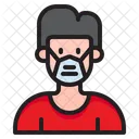 Man Waring Mask  Icon