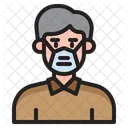 Man Waring Mask  Icon