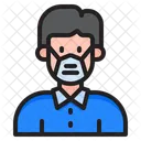 Man Waring Mask  Icon