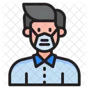 Man Waring Mask  Icon
