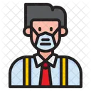 Man Waring Mask  Icon