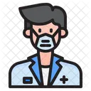 Man Waring Mask  Icon