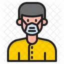 Man Waring Mask  Icon