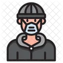 Man Waring Mask  Icon
