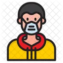 Man Waring Mask  Icon