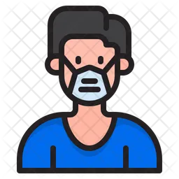 Man Waring Mask  Icon