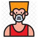 Man Waring Mask  Icon