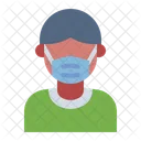 Man Wear Face Mask  Icon