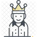 Man Wearing Crown Icon
