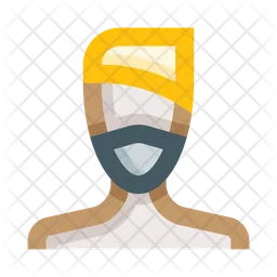 Man Wearing Face Mask  Icon