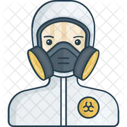 Man wearing hazmat suit  Icon