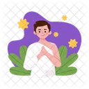 Man wearing ihram clothes  Icon