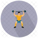 Man Weightlifter Bodyuilder Gym Icon