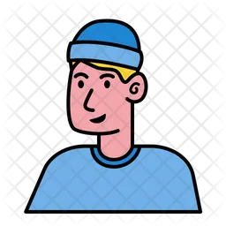 Man With Beanie Avatar  Icon