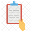 Man With Clipboard Itemized Paper Board Icon