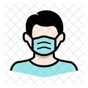 Man with face mask  Icon