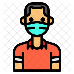 Man With Facemask  Icon