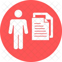 Man With Files  Icon