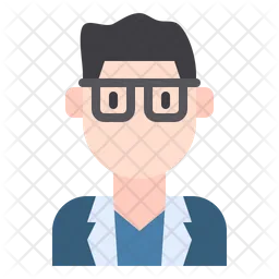 Man With Glasses  Icon