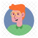 Man With Glasses Avatar  Icon