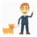 Man with pet  Icon