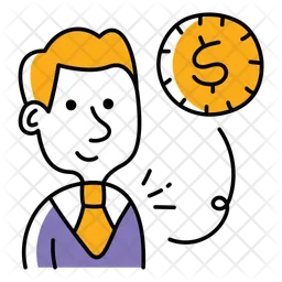 Man With Usd  Icon