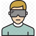 Man With Virtual Reality  Icon