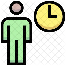 Man Working Hour  Icon