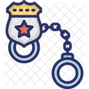Manacles Police Handcuffs Restrainers Icon