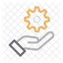 Gear Cogwheel Hand Icon