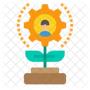 Human Resource Plant Gear Icon