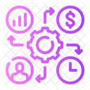 Management Time Money Icon