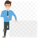 Holding Blank Sign Icon
