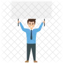 Holding Blank Sign Icon