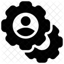 Manager Man Inside Cogwheel Business Manager Icon