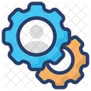 Manager Man Inside Cogwheel Business Manager Icon