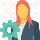 Management Cog Female Icon