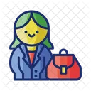 Managerin Weiblich Managerin Geschaftsfrau Symbol