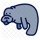 Manatee Marine Animal Sirenian Icon