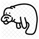 Manatee Marine Animal Sirenian Icon