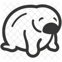Manatee Marine Mammal Herbivore Icon