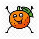 Mandarin Character Fruit Face Icon
