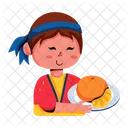 Chinese Orange Mandarin Orange Eating Orange Icon