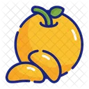 Mandarina Fruta Prosperidad Icono