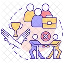 Wettbewerb Mangel Arbeit Symbol