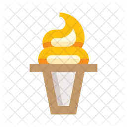 Mango Ice Cream Cone  Icon