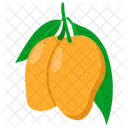 Mango Leaves Juicy Mangoes Icon