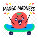 Mango Madness Skating Fruit Icon