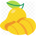 Mango With Pleeled Cut Mango Vegetable Icon