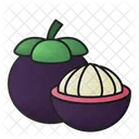 Mangostan Frutas Tropicales Icono